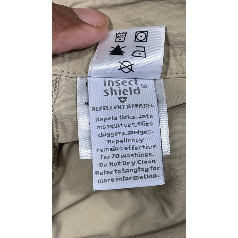 ExOfficio BugsAway Convertible Hiking Pants Mens 36x32 Tan Nylon Insect Shield⁠ - Picture 8 of 10